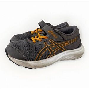 ASICS Contend 9 Kids Shoes Size 12 Grrary Orange Toddler Boys Girls Running